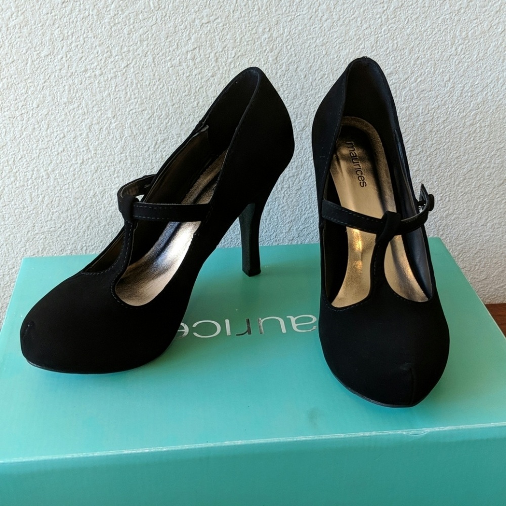 Black T-Strap Heels